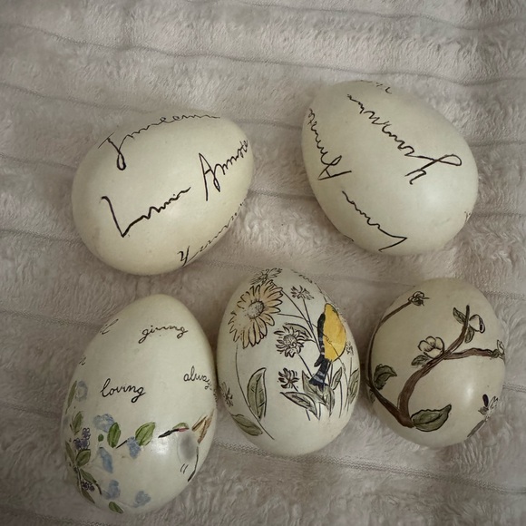 Decorative Bird and Floral Eggs - Picture 2 of 8